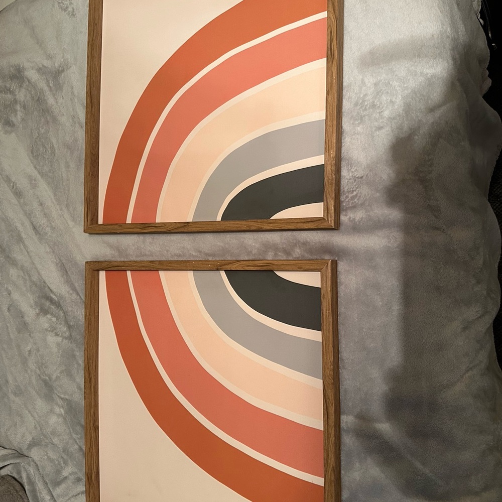 Abstract Rainbow Wall Art Set